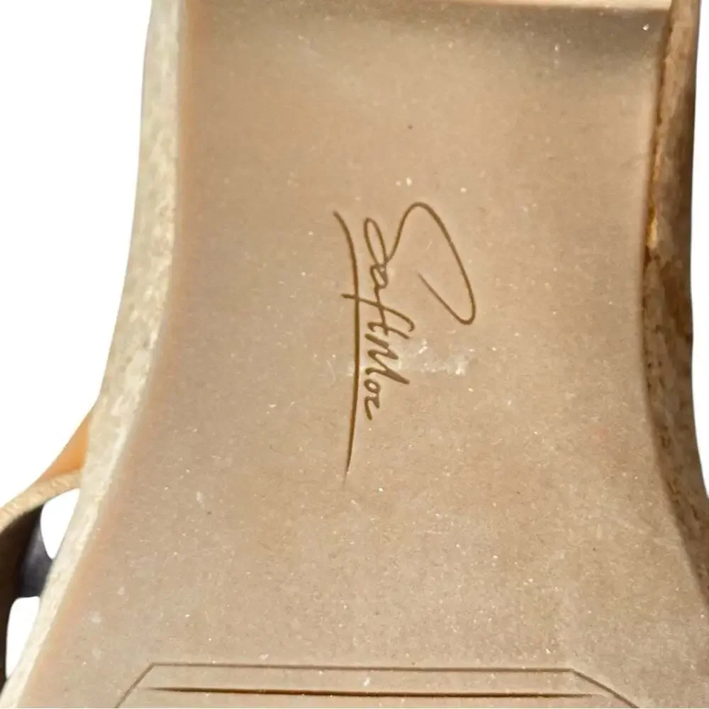 SoftMoc Hillary Multicolor Leather Cork Wedge Sandals Womens 9 Comfort